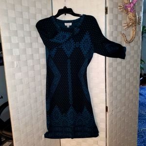 5Twelve turquoise and black sweater dress